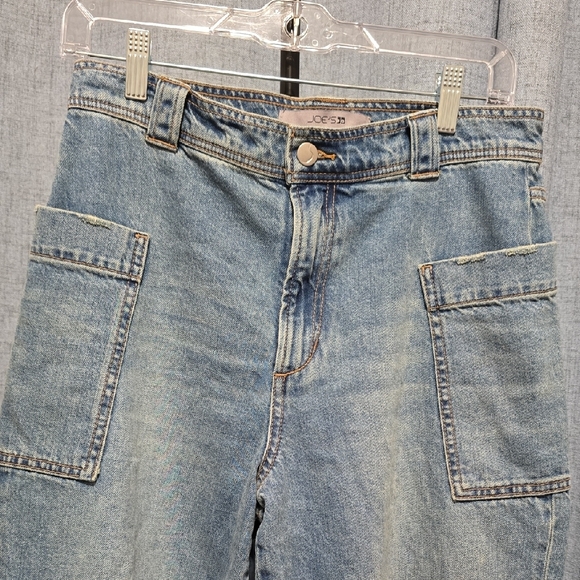 Joe's Jeans Light Blue Distressed Barrel Fit Denim Jeans Size 28 - Picture 4 of 12